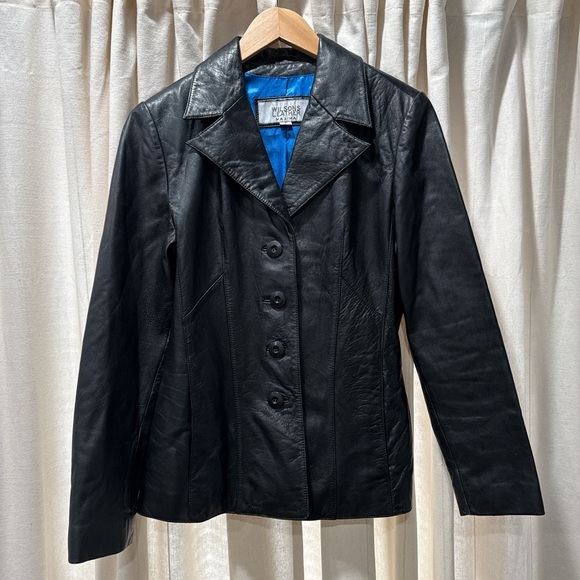 Wilsons Leather Jackets & Blazers - VTG Y2K Wilson’s Leather Black Blazer Small